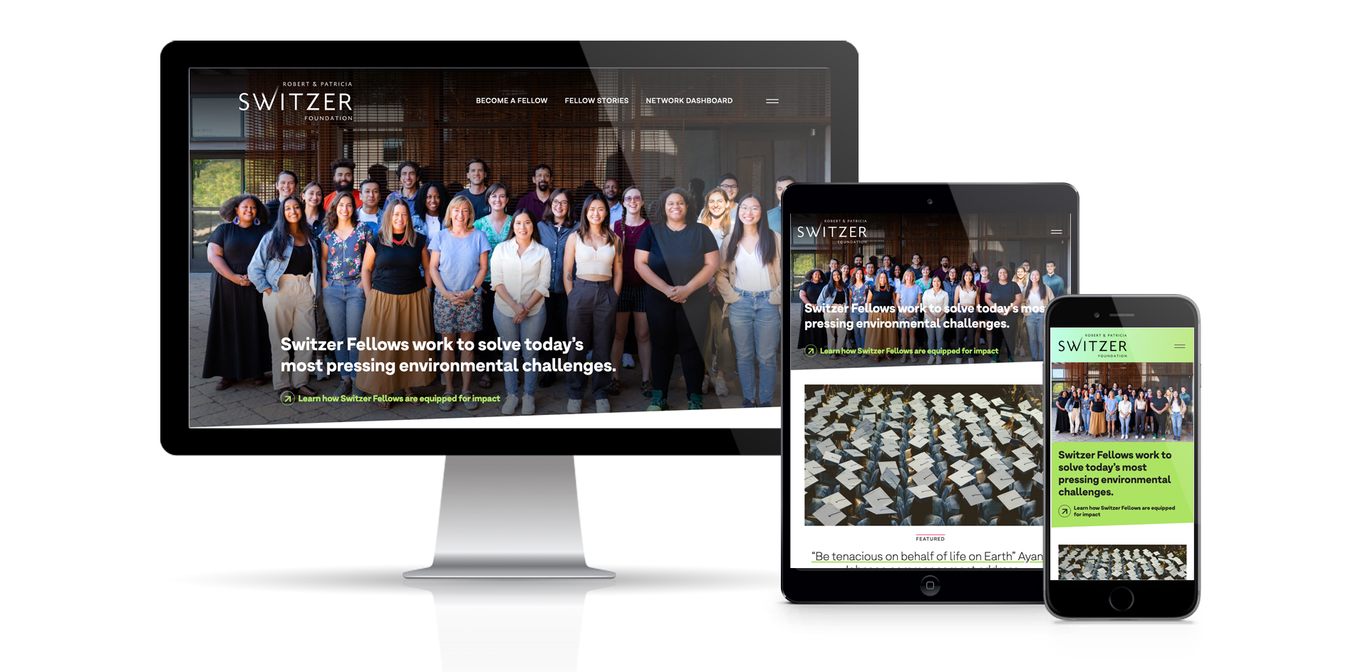 the Switzer Foundation website design